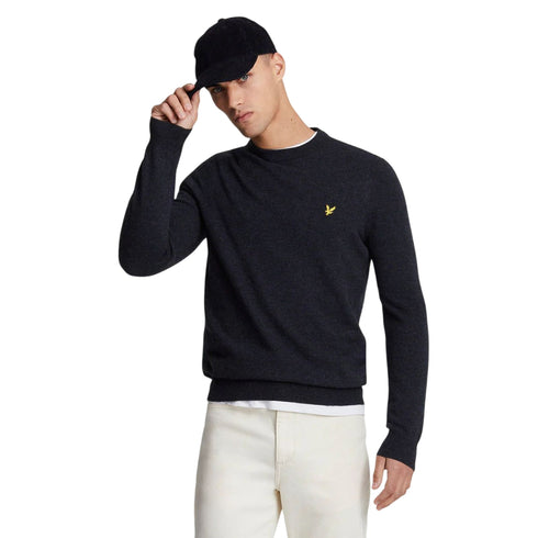 Lyle & Scott Maglia Maglia Uomo Lambswool con logo S A25 - LYLE&SCOTTKN2114V - Z56 - S - Francavilla Moda